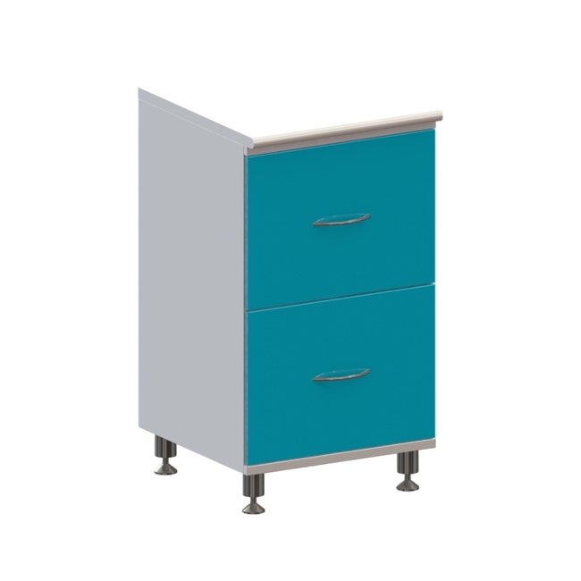 Т2 - тумба напольная на хромированных ножках, 2 выдвижных ящика | Виталия (Россия)